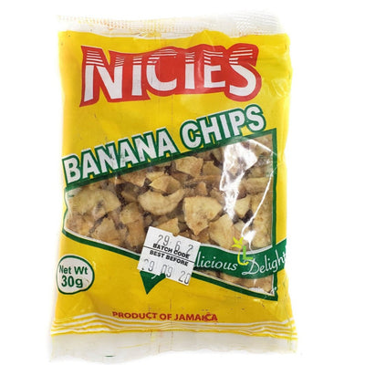 Nicies banana chips (20) - shop rocket