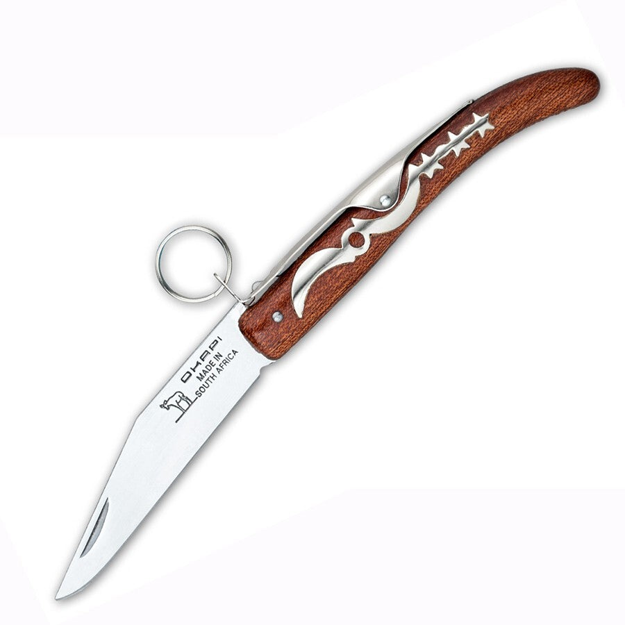 Okapi KO9070 Keyring Lock Brown Handle Folding Pocket Knife