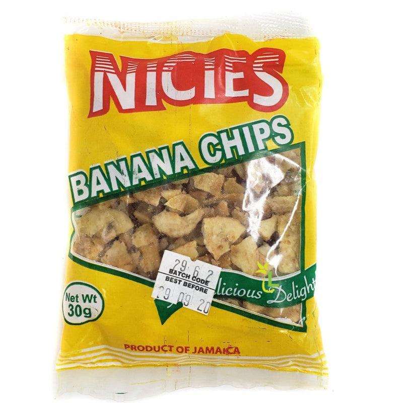 Nicies banana chips (20) - shop rocket